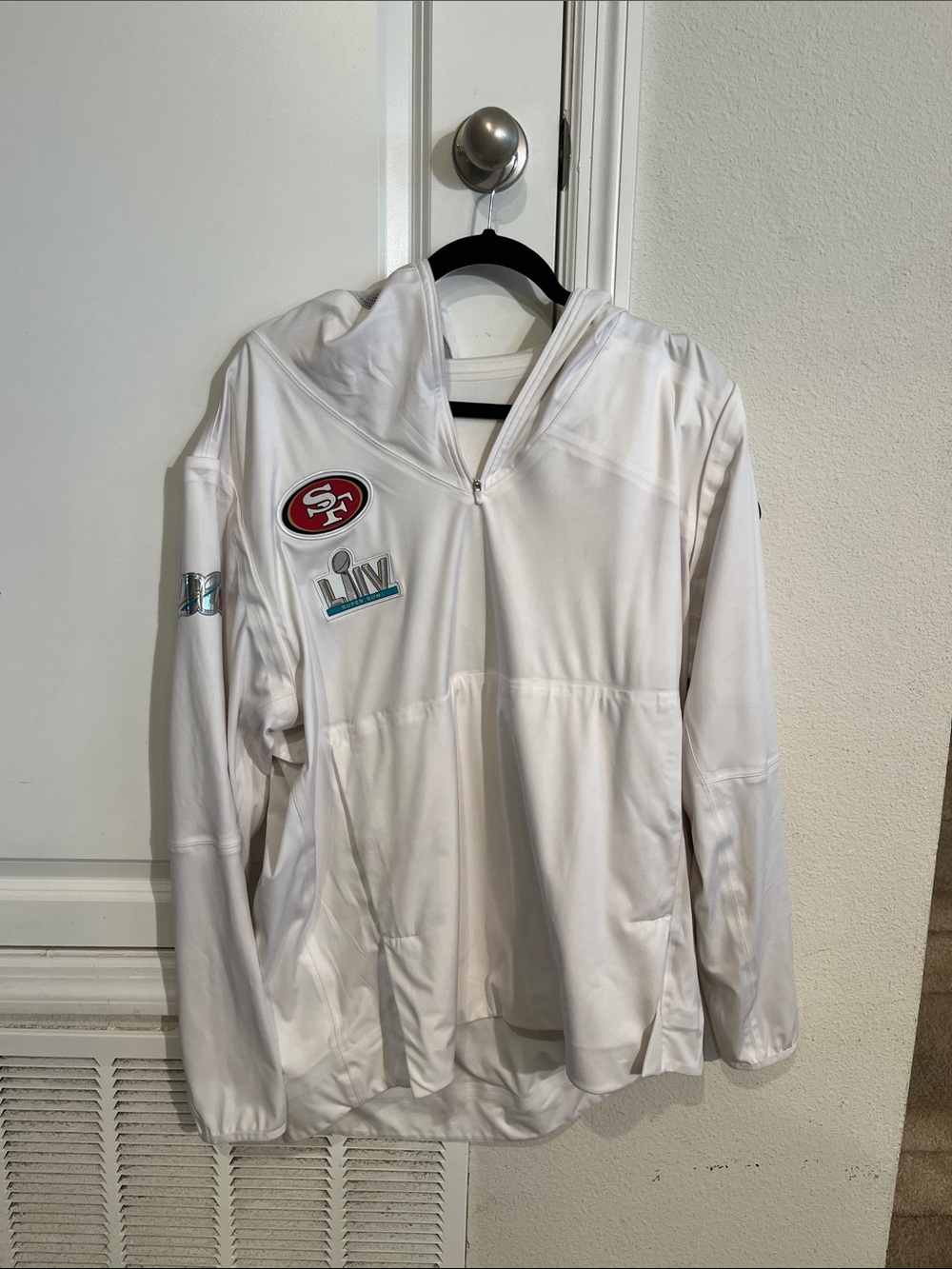 Nike White San Francisco 49ers Super Bowl LV Pullover Hoodie